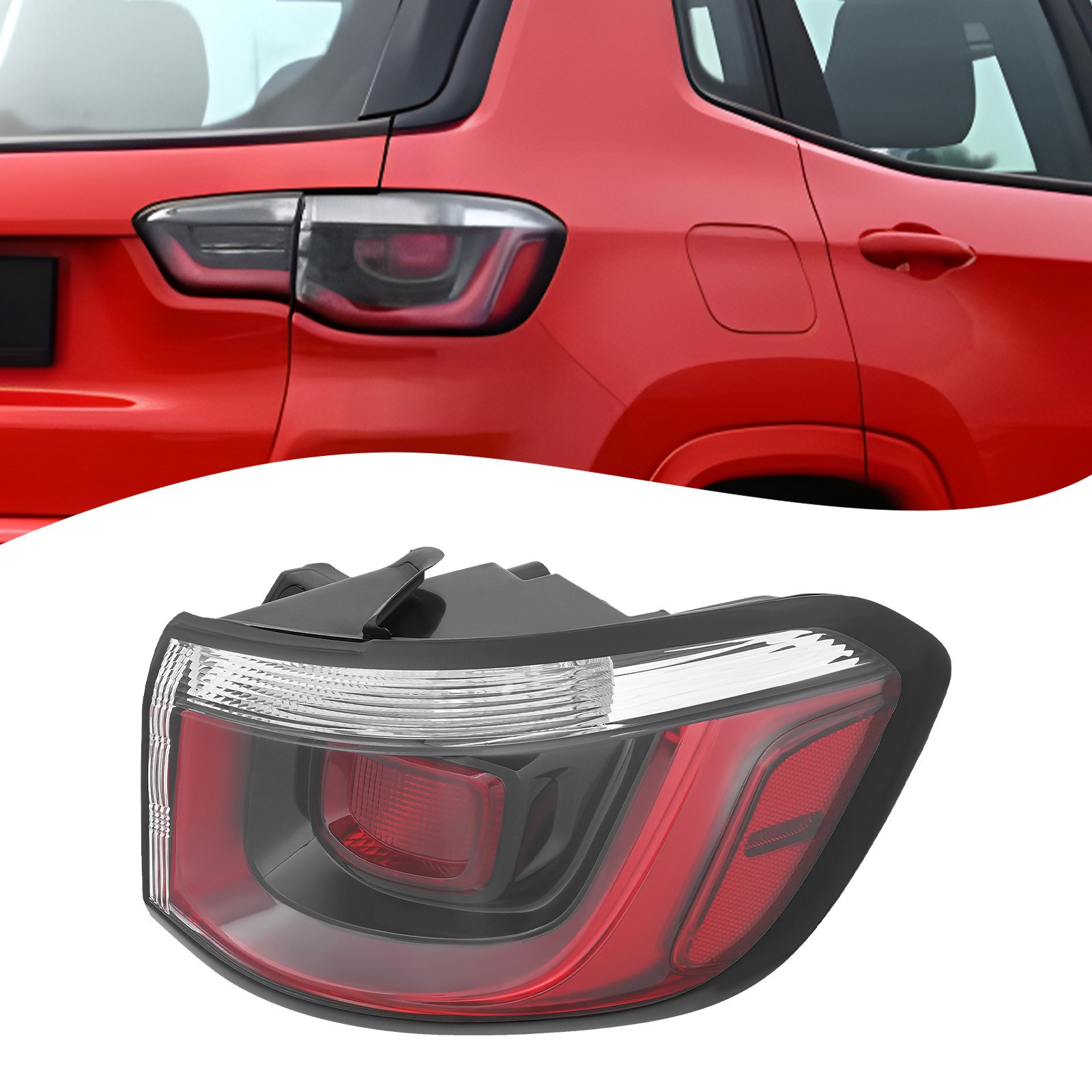 For 2021-24 Jeep Compass Right Outer Tail Lamp Halogen Taillight Passenger side