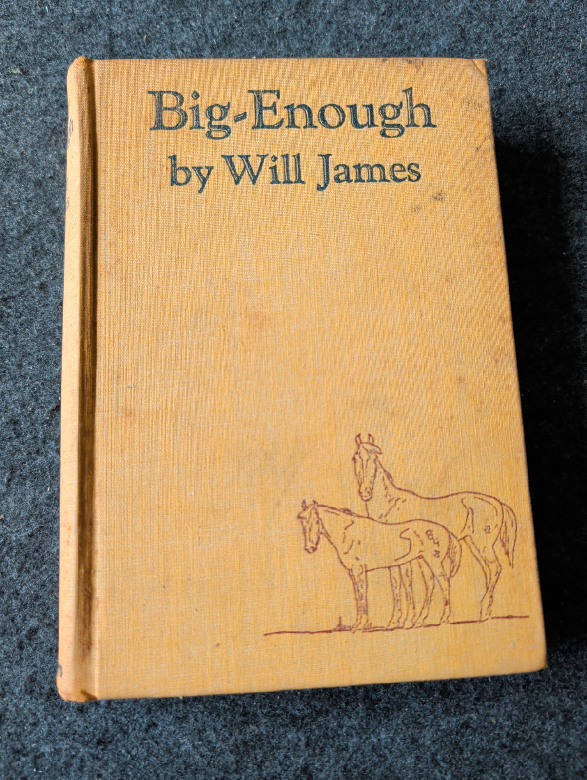 Vintage Will James BIG-ENOUGH  1st Edition Printing 1931 Book (B2)