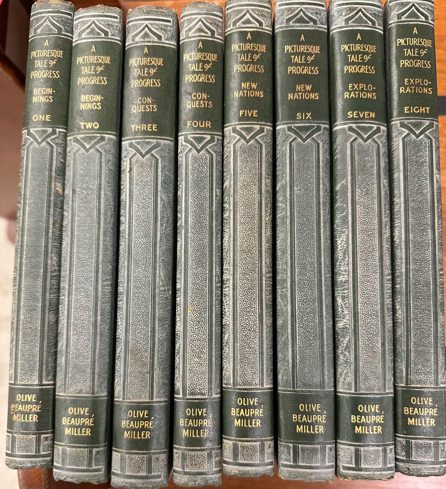 A PICTURESQUE TALE OF PROGRESS by Olive Beaupré Miller 1-8 Lot ~ Beautiful Set A PICTURESQUE TALE OF PROGRESS by Olive Beaupré Miller 1-8 Lot ~ Beautiful Set