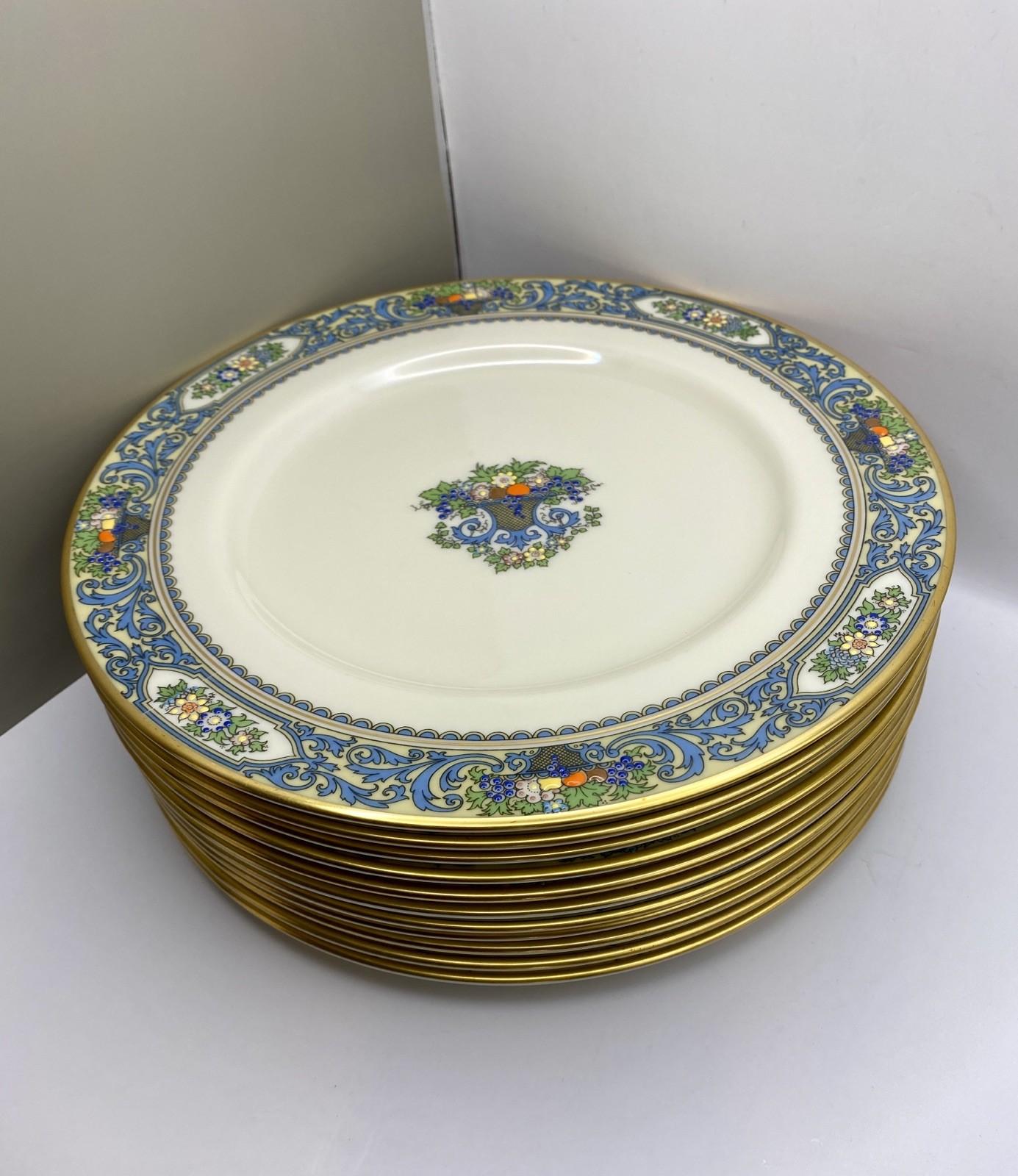 Vintage Lenox Autumn Dinner Plate 10.5” Gold Backstamp Made USA 24K Gold