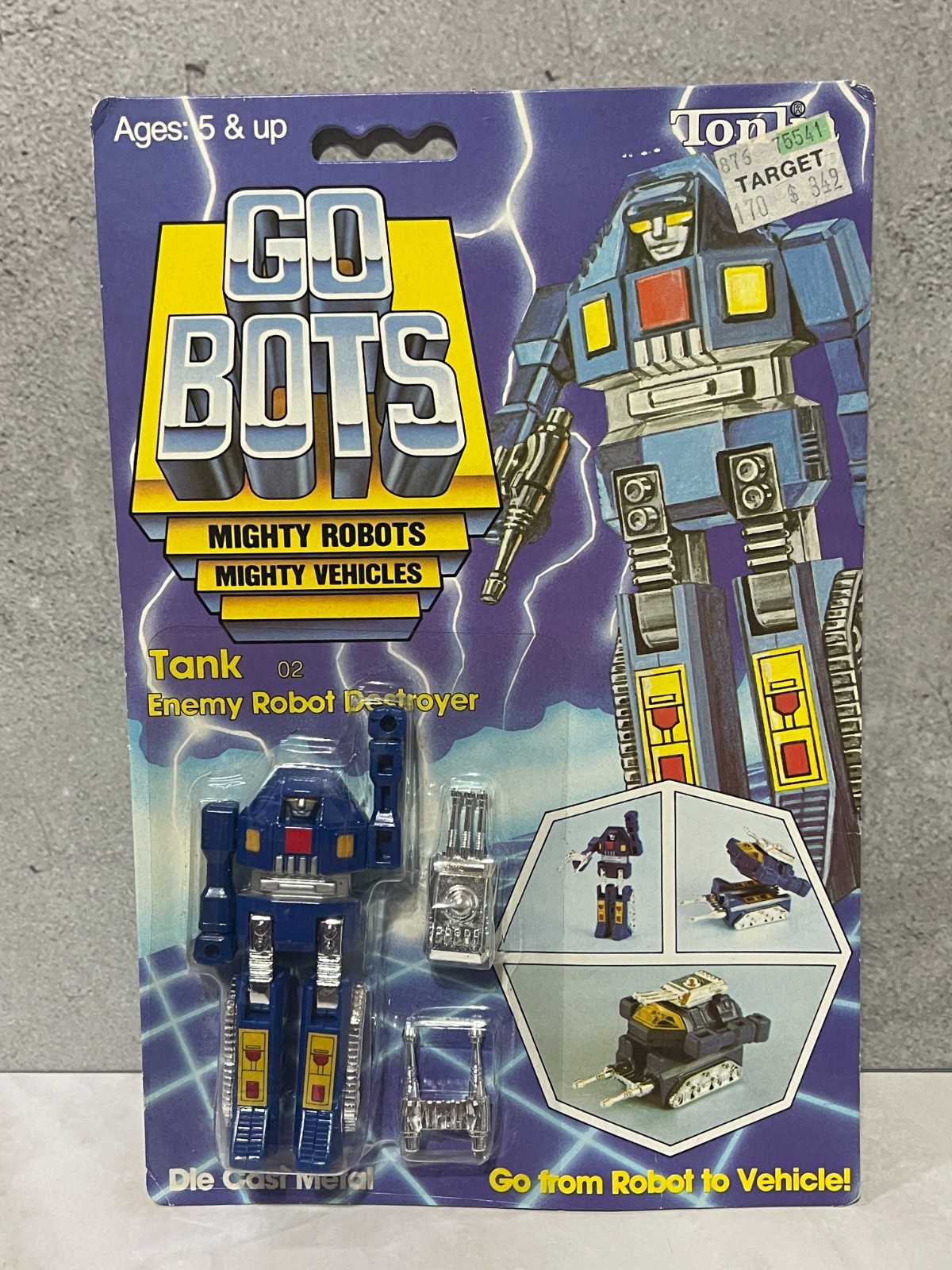 1983 Tonka GoBots Mighty Robots TANK Enemy Robot Destroyer MOC