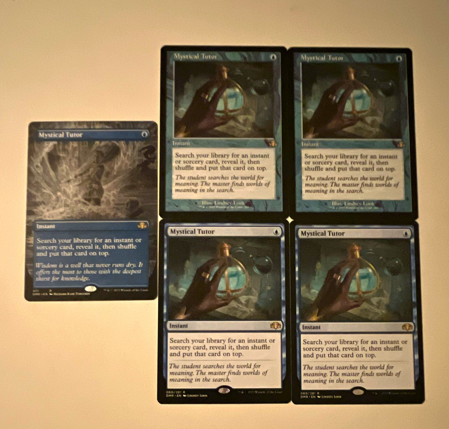 Mystical Tutor x5 DMR MTG 2x Retro, 1x Extended Art, 2x Regular English NM/LP
