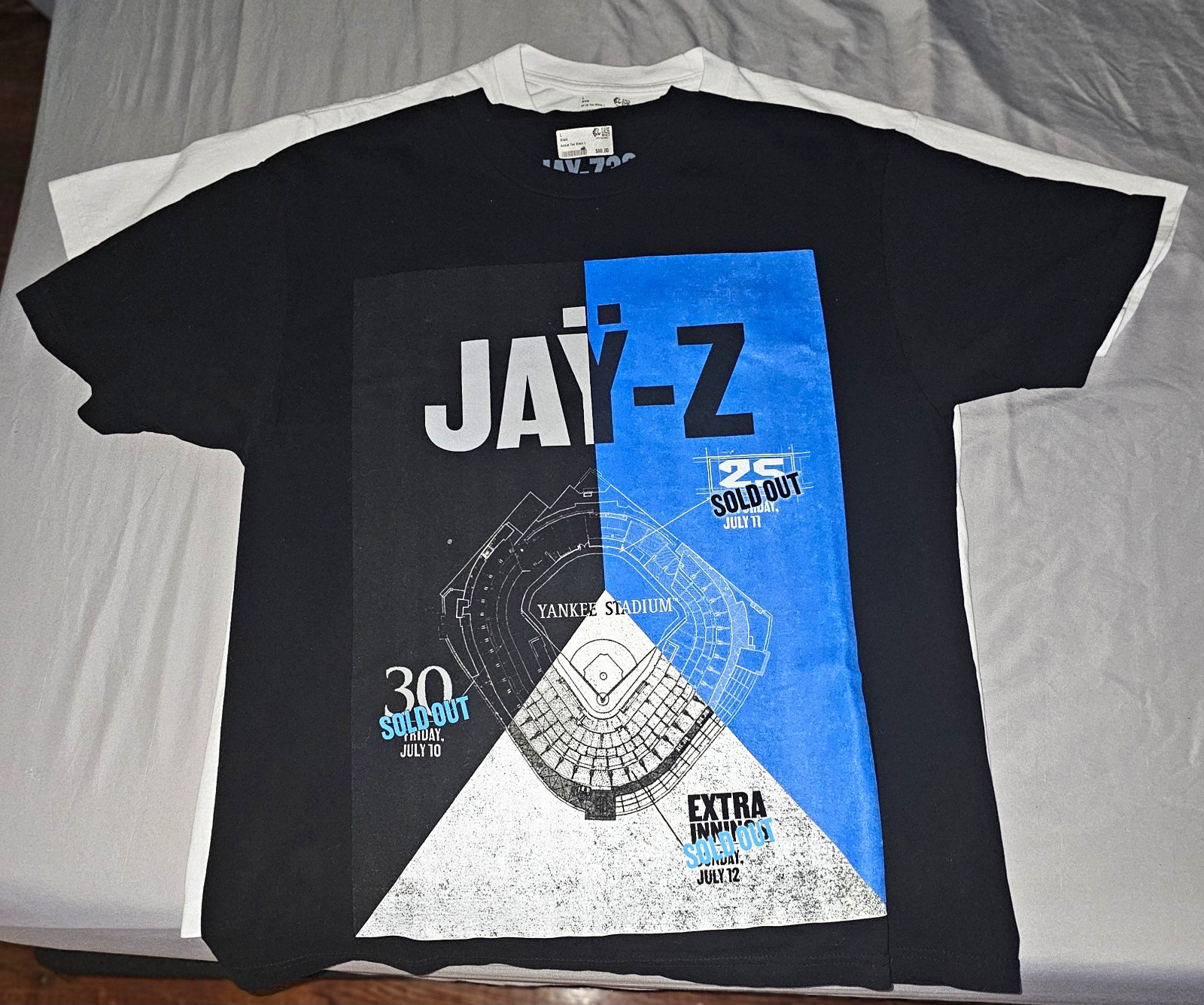 JAY-Z Blueprint 25 Yankee Stadium 7/11/2026 merch lot: 2 tees, hat, bag JAY-Z Blueprint 25 Yankee Stadium 7/11/2026 merch lot: 2 tees, hat, bag