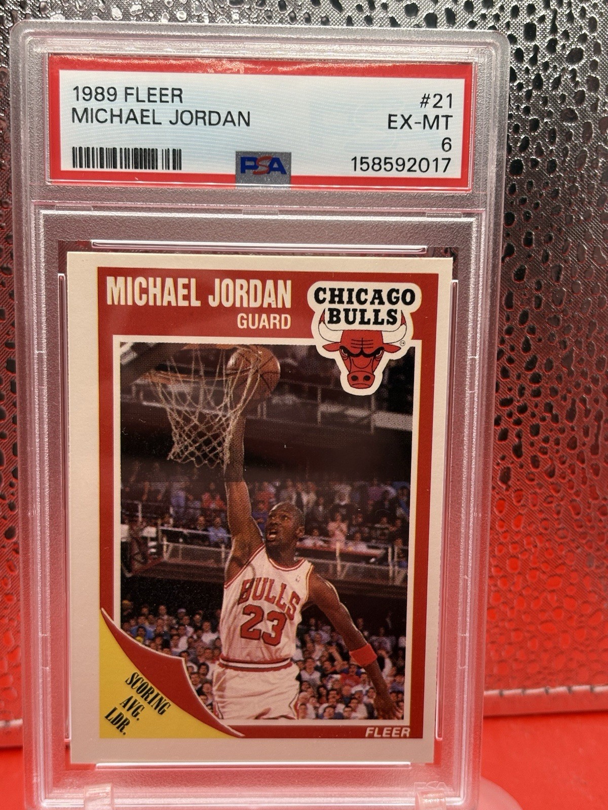 Fleer 1989-90 Michael Jordan #21 PSA 6 Graded Chicago Bulls NBA Card Fleer 1989-90 Michael Jordan #21 PSA 6 Graded Chicago Bulls NBA Card