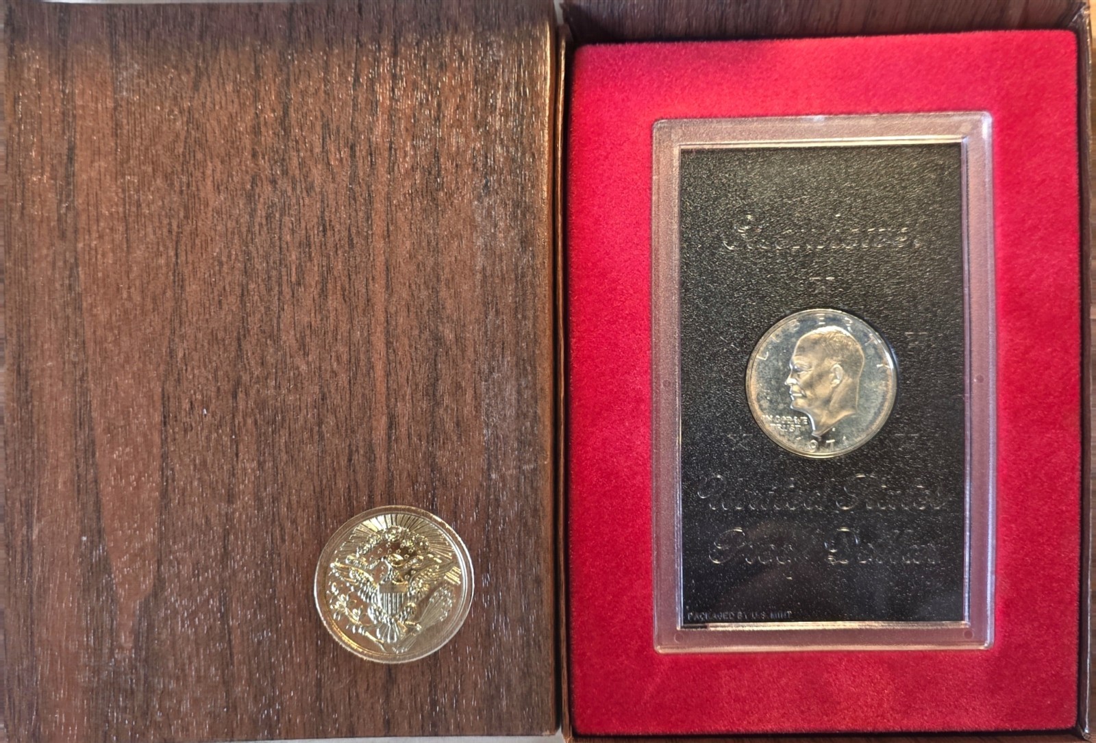 1971-S Eisenhower Silver Dollar Proof Brown Box 40% Silver 1971-S Eisenhower Silver Dollar Proof Brown Box 40% Silver