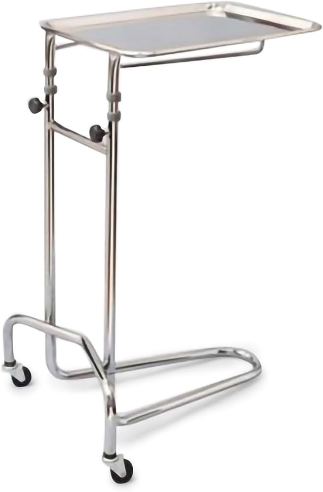 Drive Medical 13045 Double Post Mayo Instrument Stand Adjustable Height 32.5
