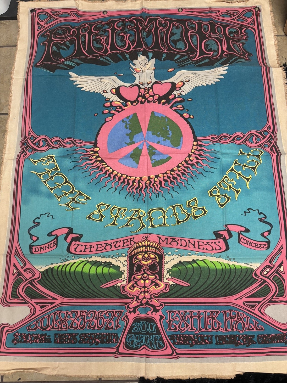 Vintage Grateful Dead Hawaiian Aoxomoxoa Tapestry Canvas Banner Rick Griffin 70s Vintage Grateful Dead Hawaiian Aoxomoxoa Tapestry Canvas Banner Rick Griffin 70s