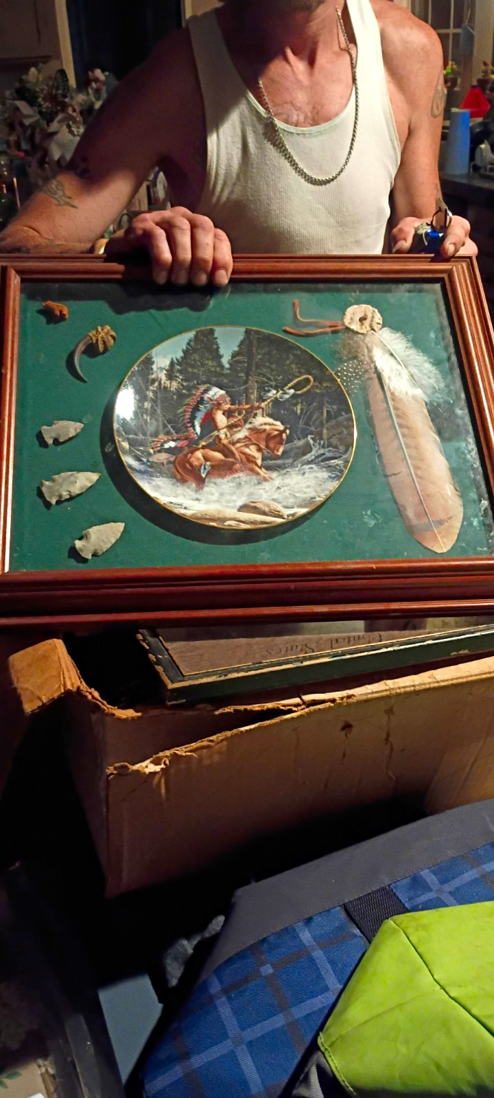 The Hamilton Collection The Challenge Porcelain Plate 8in Native American