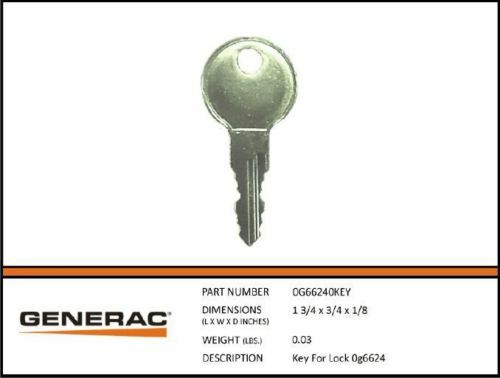 GENUINE GENERAC KEYS 0G66240KEY fits 2008 - 2026 8kw - 28kw QTY 2