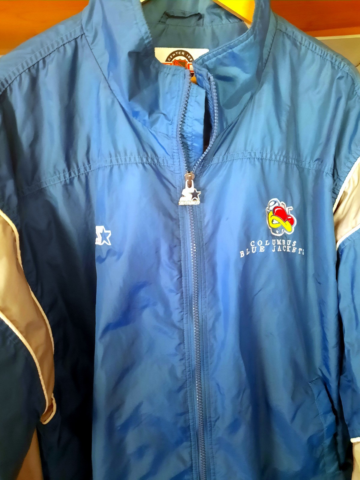 Vintage Columbus Blue Jackets CBJ Full Zip Starter NHL Center Ice Logo Jacket XL