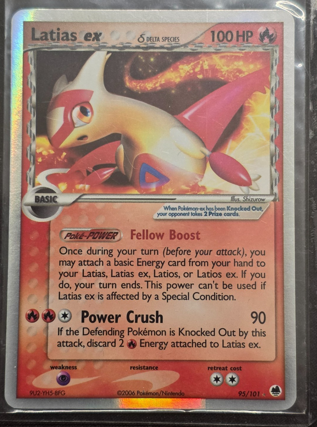Latias ex Delta Species 95/101 EX Dragon Frontiers Holo Pokemon 2006 English