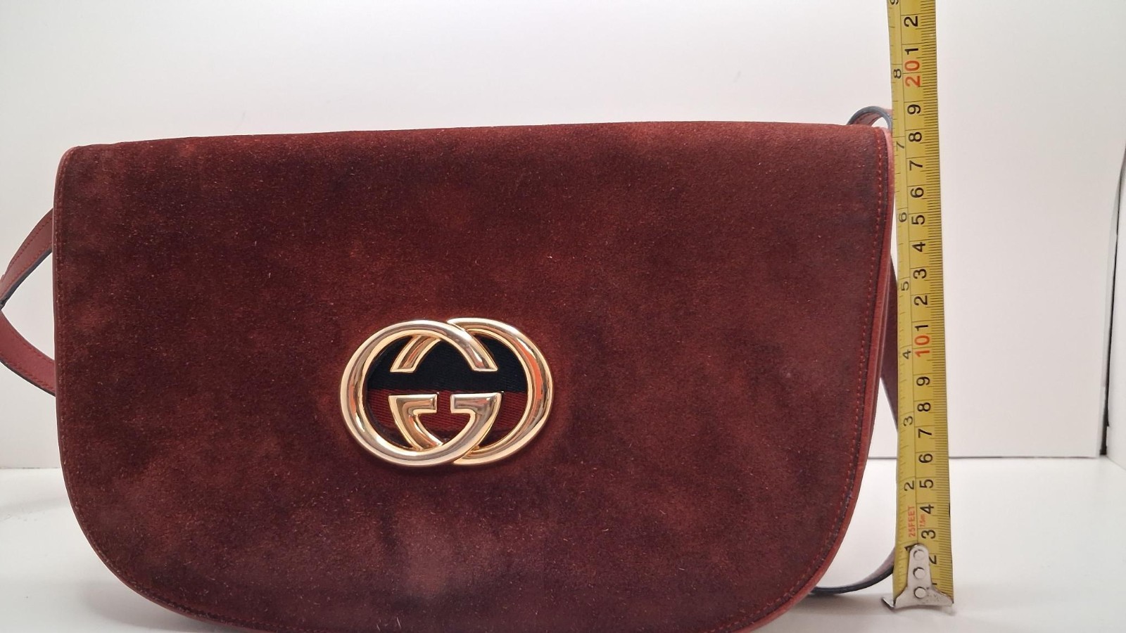 Vintage Burgundy suede Gucci Interlocking G Blondie shoulder bag Vintage Burgundy suede Gucci Interlocking G Blondie shoulder bag