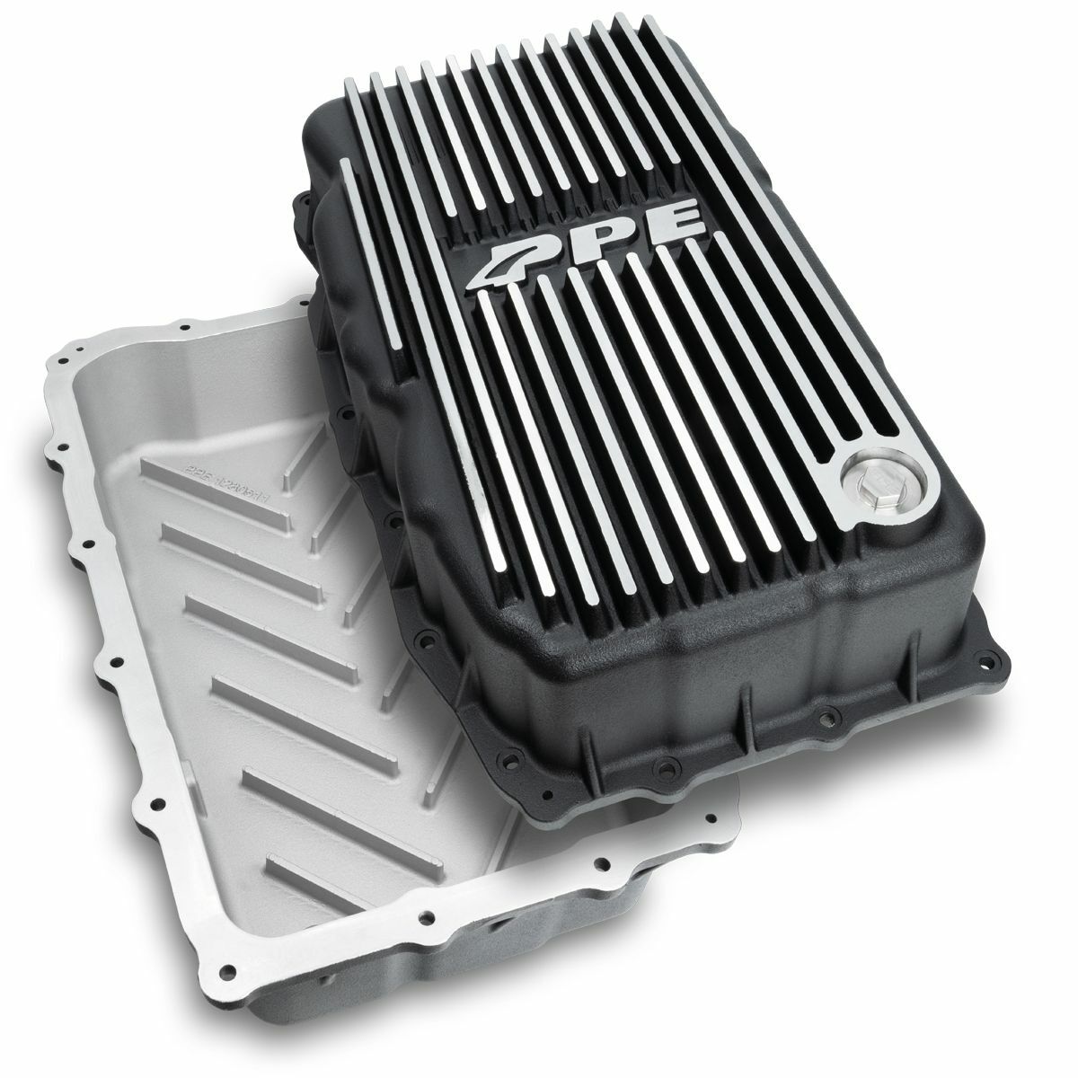 PPE Brushed Aluminum Deep 10L80 Transmission Pan For 20+ Chevy GMC 3.0L Duramax