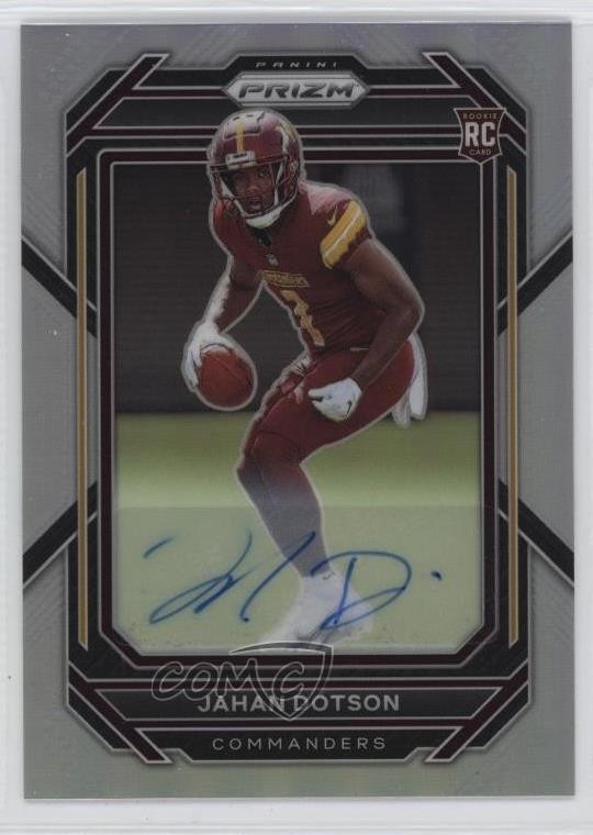 2022 Panini Prizm Rookies Silver Jahan Dotson #312 Rookie Auto RC 1rj5