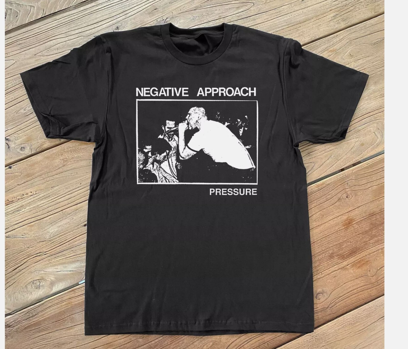 NEGATIVE APPROACH PRESSURE Gift Fan Cotton Black All Size Shirt