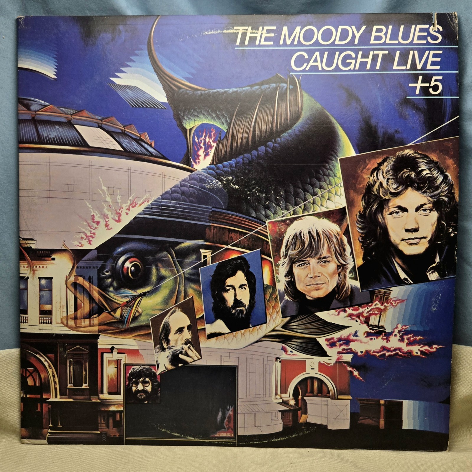 Moody Blues Caught Live +5 Vinyl Double LP 1977 1st Press NM/EX 2PS 690 Sterling