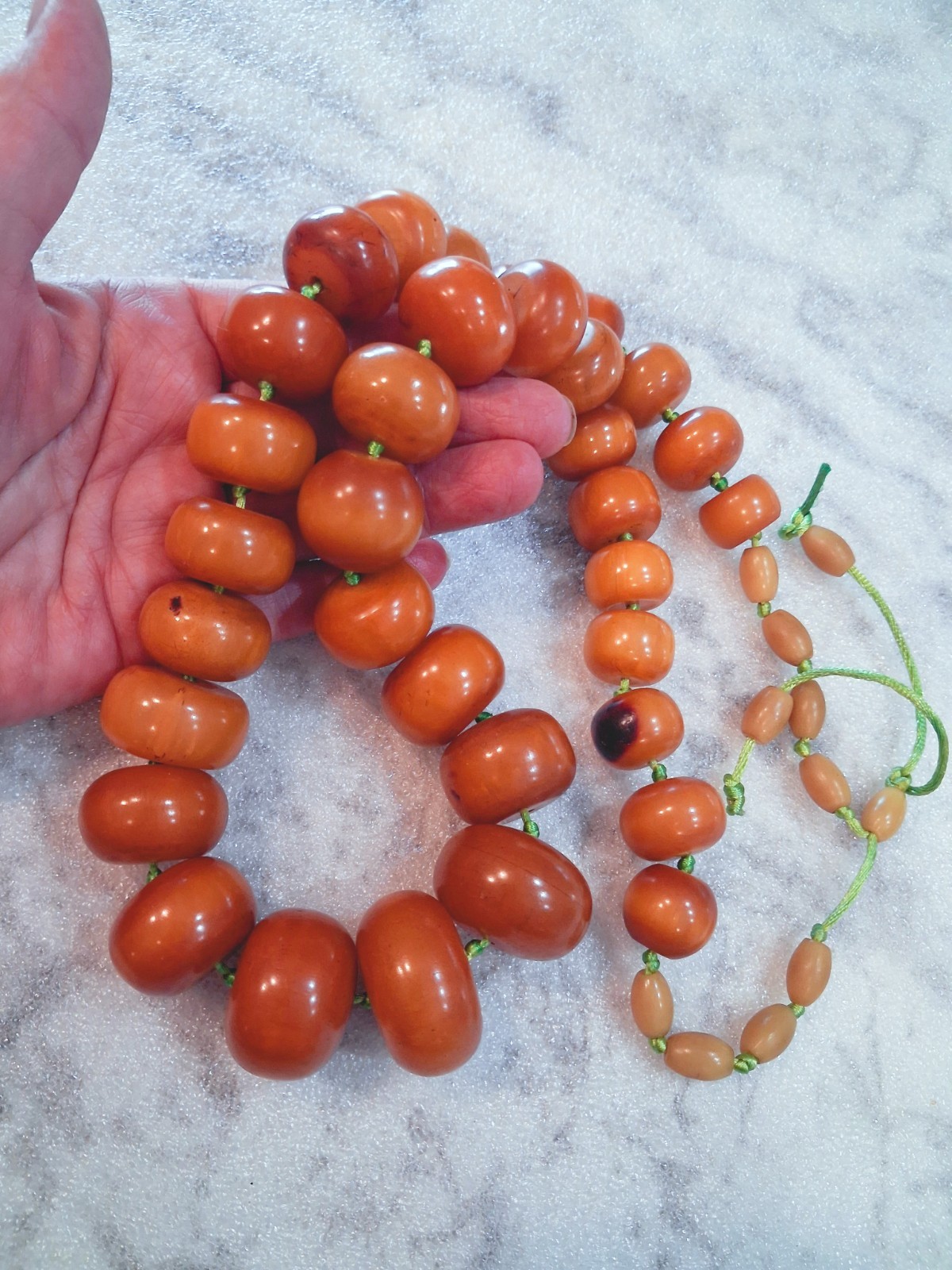Vintage Moroccan Berber Phenolic Resin Trade Bead Necklace - 265g Chunky. Louban