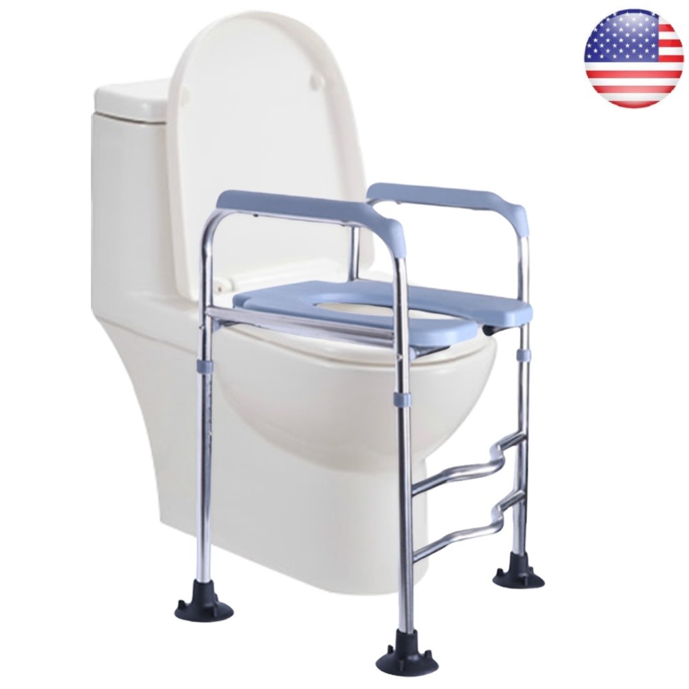 Raised Toilet Seat High Toilet Seat with Armrests Toilet Seat Frame for Seniors