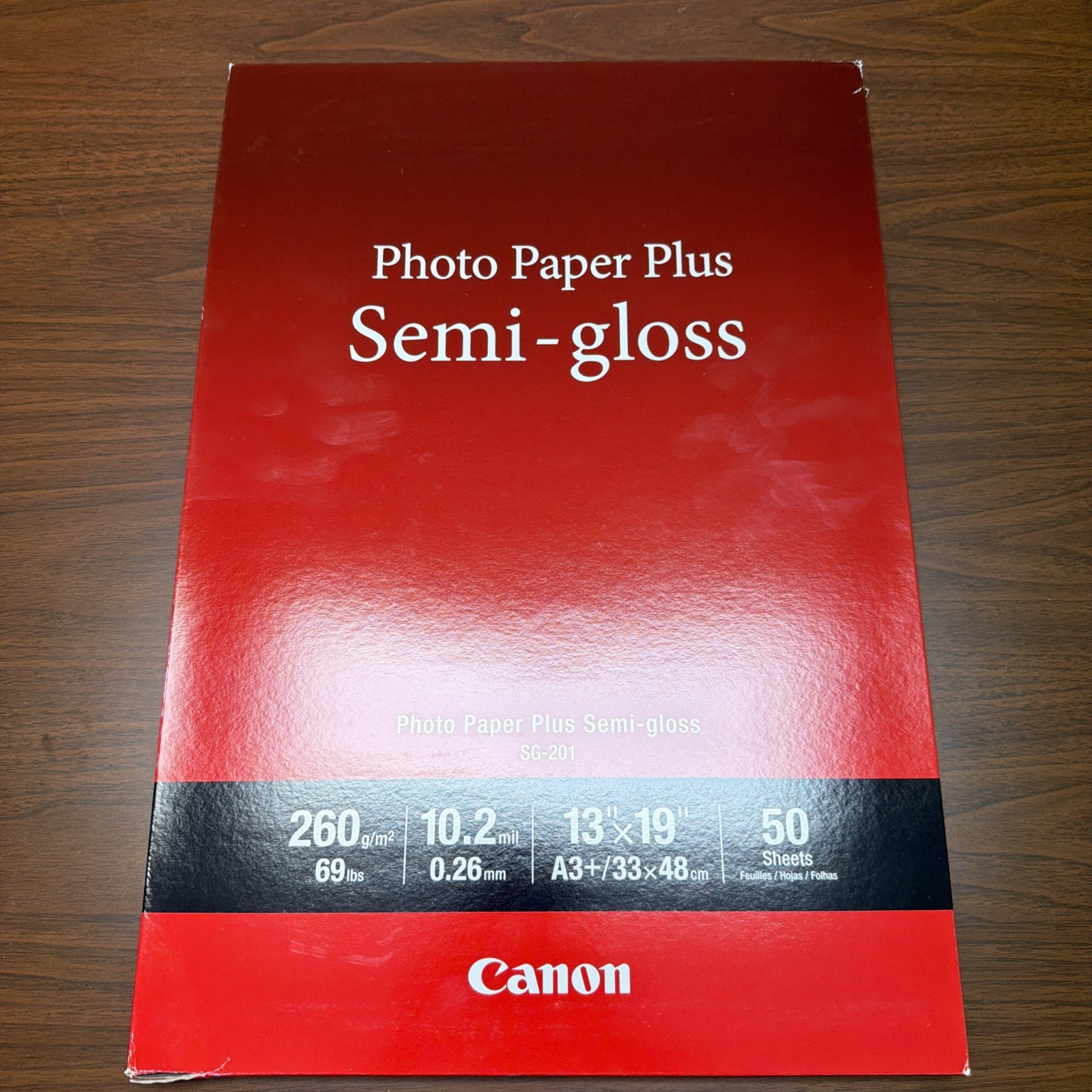 Canon SG-201 Photo Paper Plus Semi-Gloss 13x19 A3+ 50 Sheets New Sealed