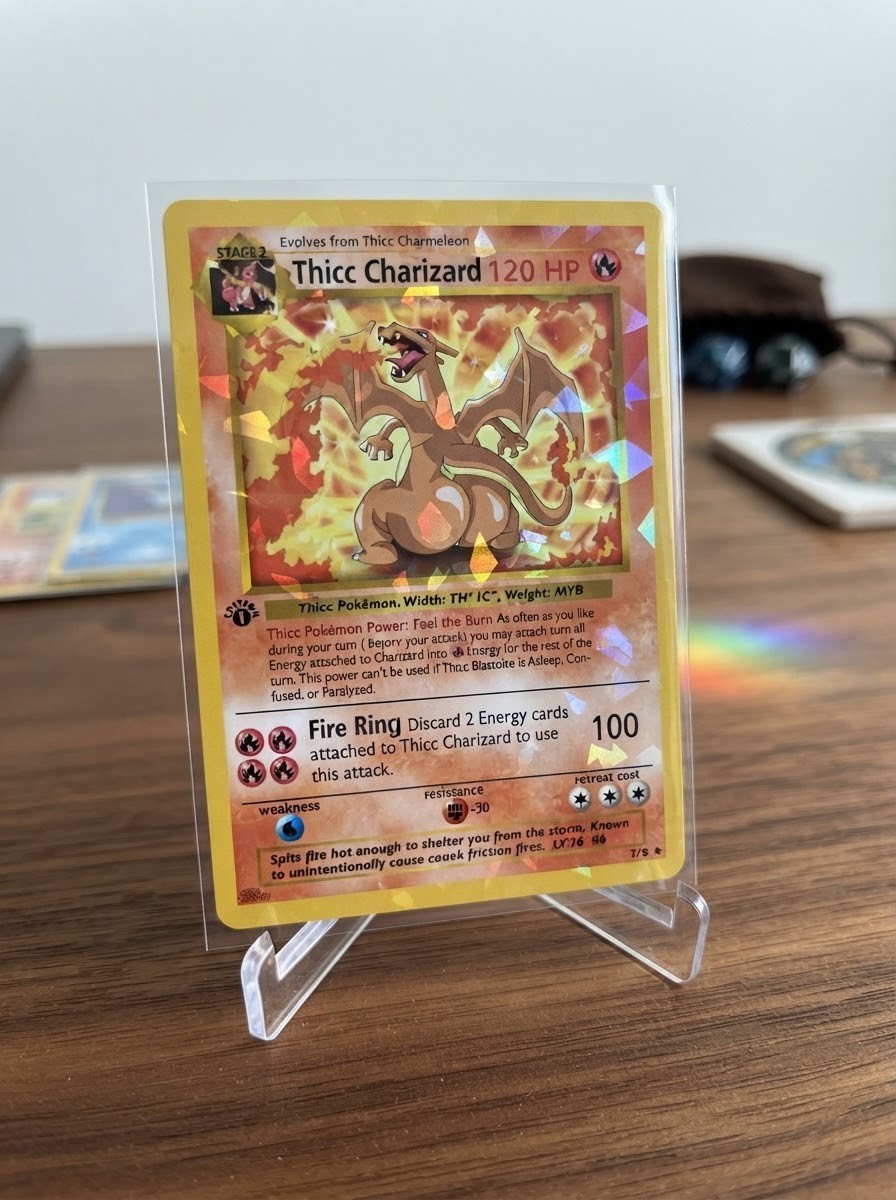 Thicc Charizard Holographic for Gift / Display