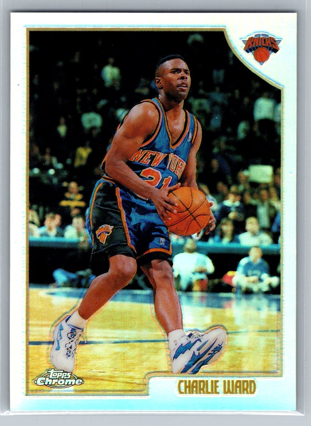 1998-99 Topps Chrome REFRACTOR #35 Charlie Ward New York Knicks 1998-99 Topps Chrome REFRACTOR #35 Charlie Ward New York Knicks