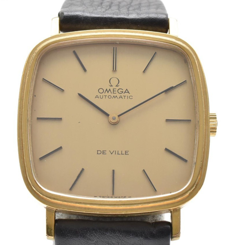 Vintage 1973 [N MINT] OMEGA De Ville Cal.711 Square Gold Dial AT 31mm Mens Watch
