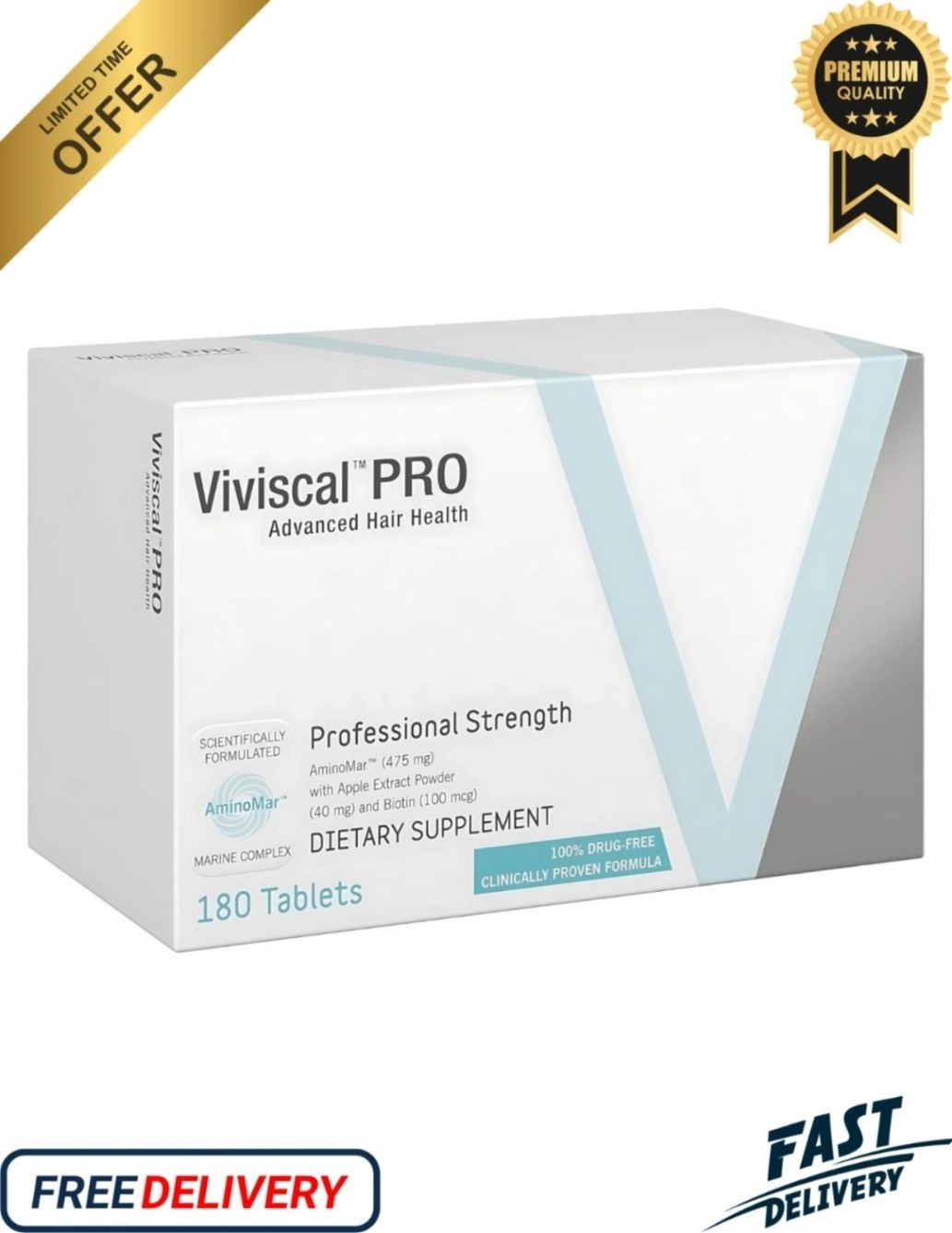 New PRO 180 Tablets Professional Hair Growth Supplement