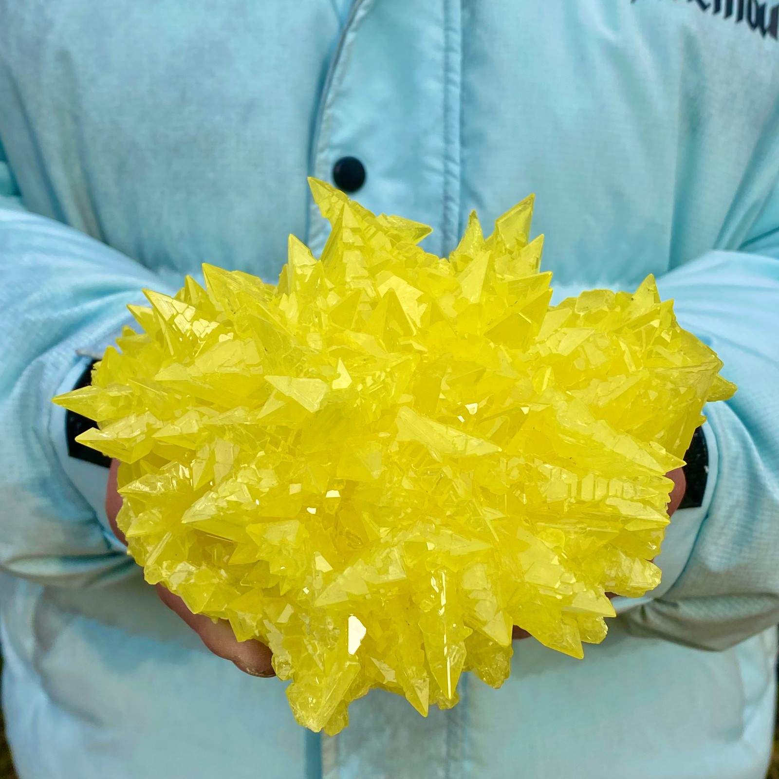 1.64LB Rare yellow sulfur mineral specimen