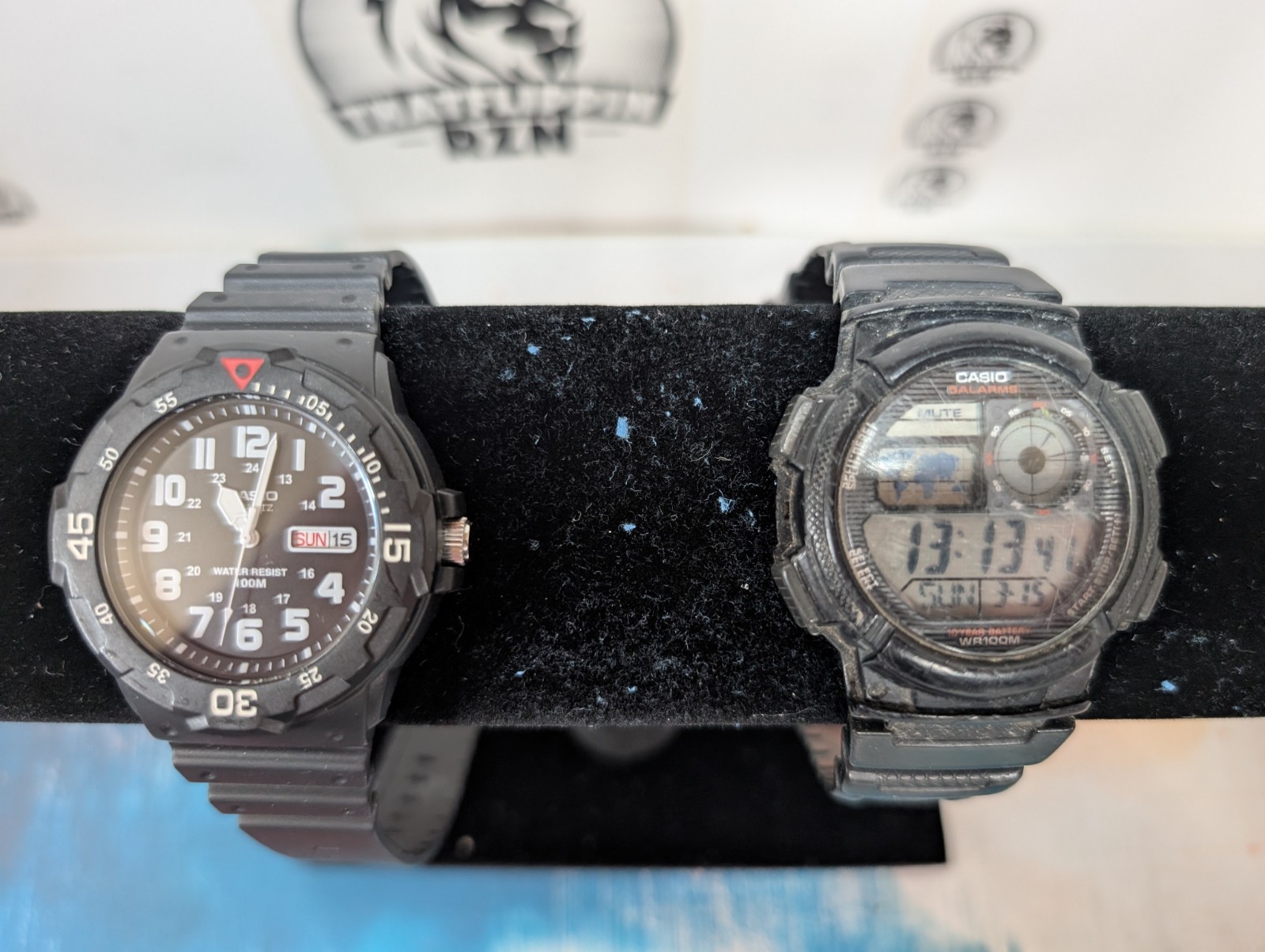 Casio AE-1000W & Casio MRW-200H-1BV Both Working New Batteries. Silicone Strap Casio AE-1000W & Casio MRW-200H-1BV Both Working New Batteries. Silicone Strap