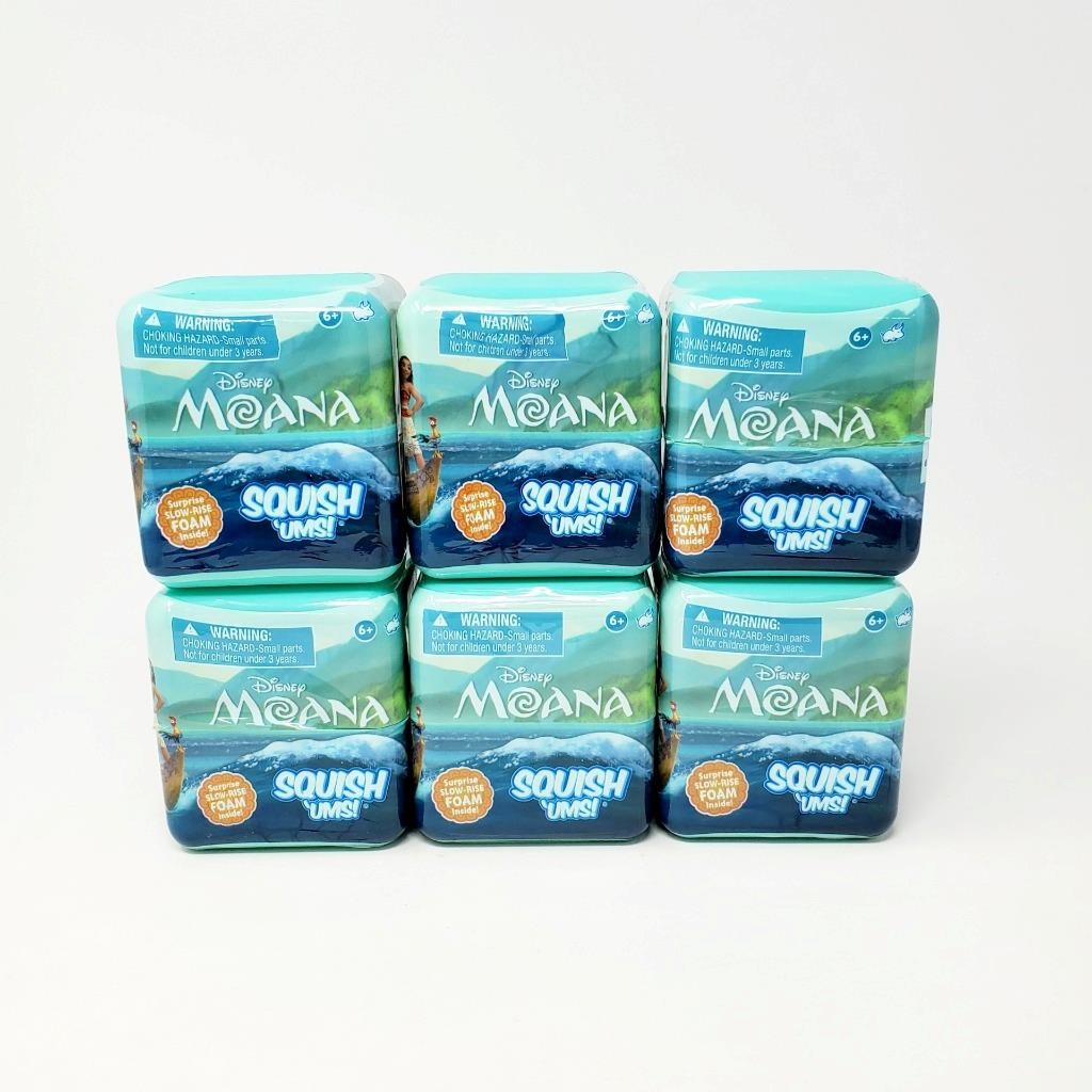 Disney Moana Squish 'Ums - Lot of 6 Sealed Blind Cubes
