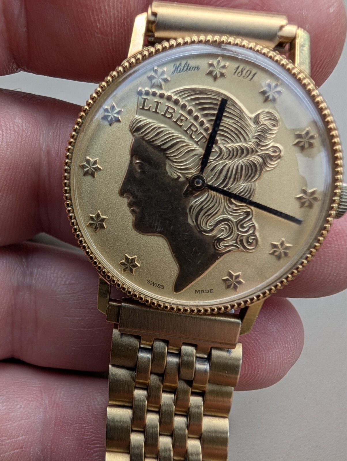 Vintage Hilton 1891 Liberty Gents Watch Manual Swiss 33.6mm For Repair 