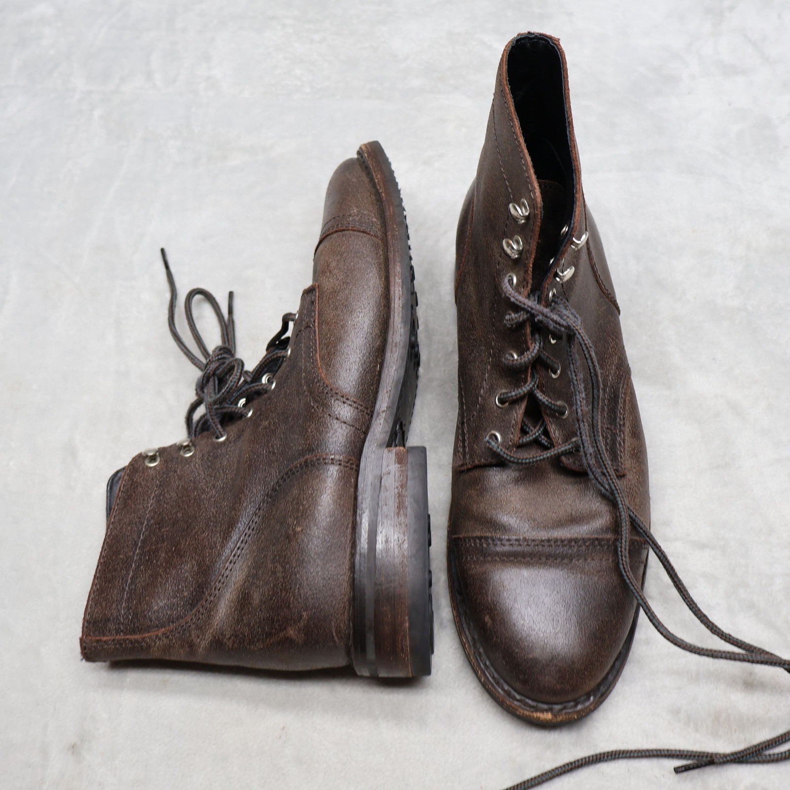 Thursday Boot Mens 9 Ankle Boots Brown Captain Leather Cap Toe Heritage Lace-Up