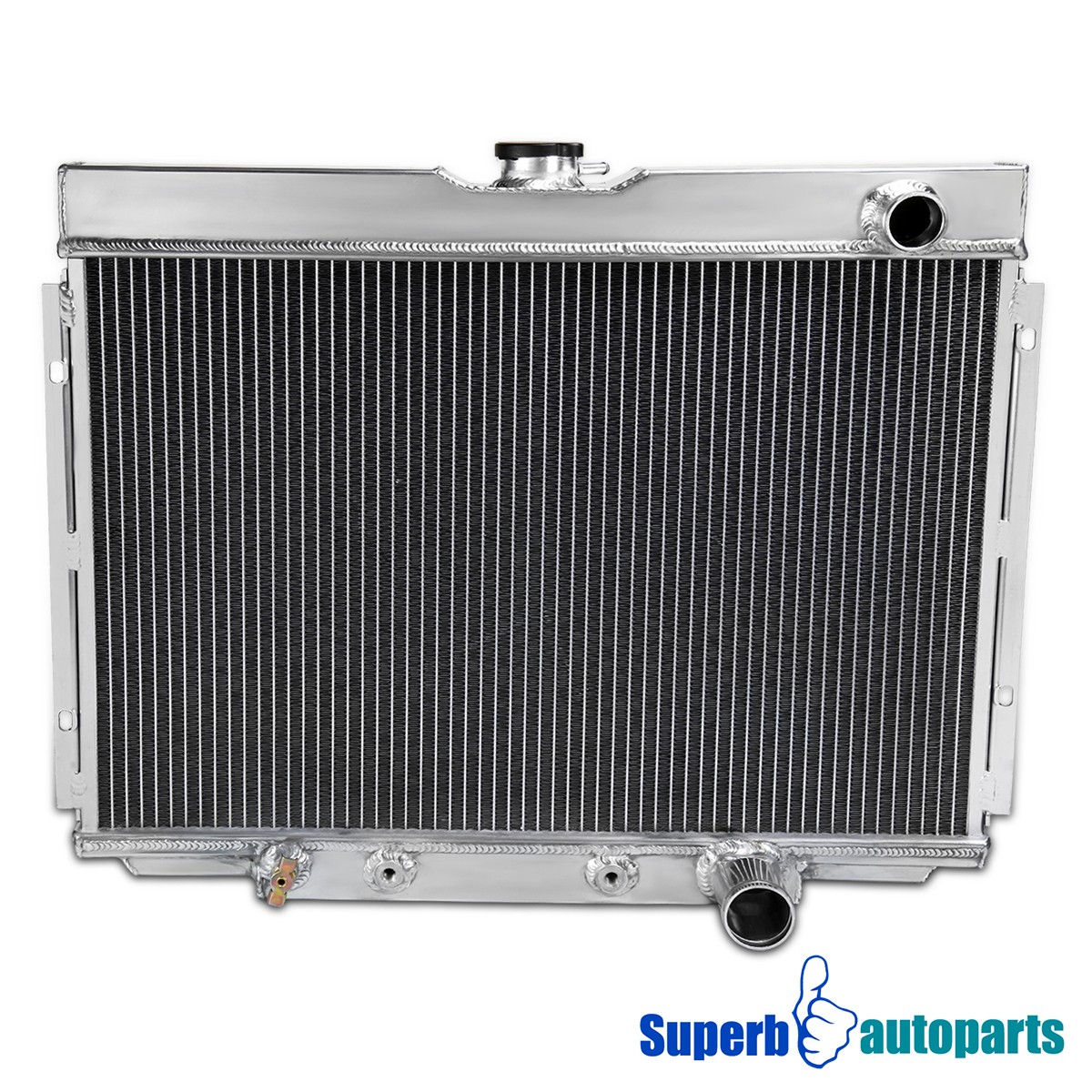Fits 1967-1970 Ford Mustang Aluminum Cooling Radiator V8 3-Row Core MT 24''