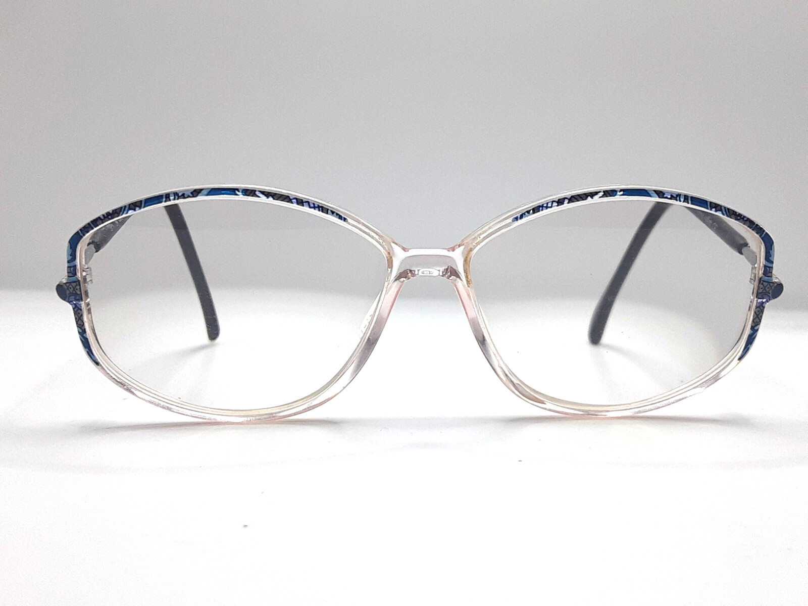 Silhouette SPX 1861 10 6061 Clear Blue Round Frames Only 52-15-125 Austria 7/F5