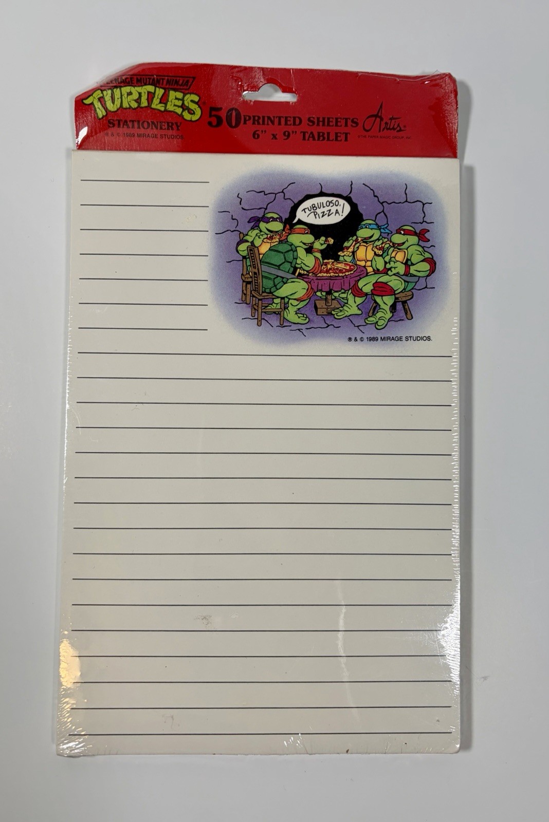 1989 Teenage Mutant Ninja Turtles Stationary 6”X9” Printed Tablet 1989 Teenage Mutant Ninja Turtles Stationary 6”X9” Printed Tablet