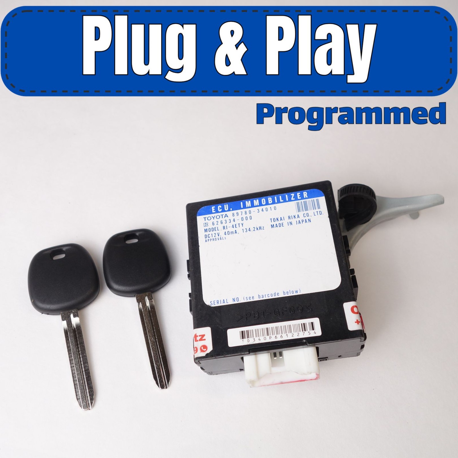 PROGRAMMED PLUG & PLAY IMMOBILIZER + 2 KEYS SEQUOIA TOYOTA 2001-2007 89780-34010