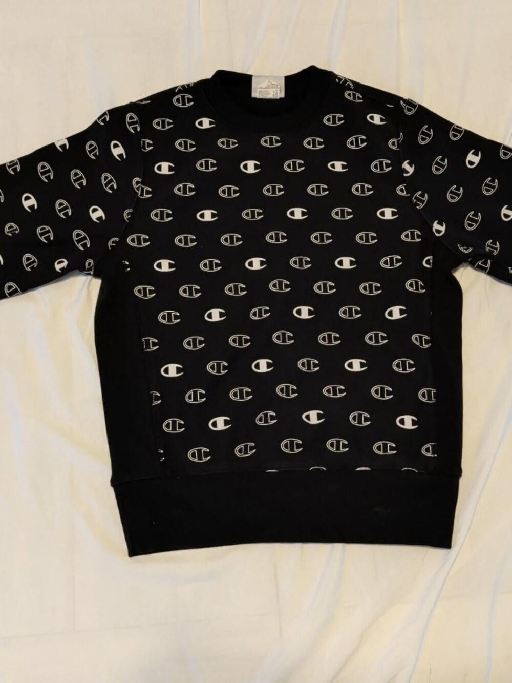 Champion Reverse Weave Crewneck Sweatshirt Black C Logo Mens S
