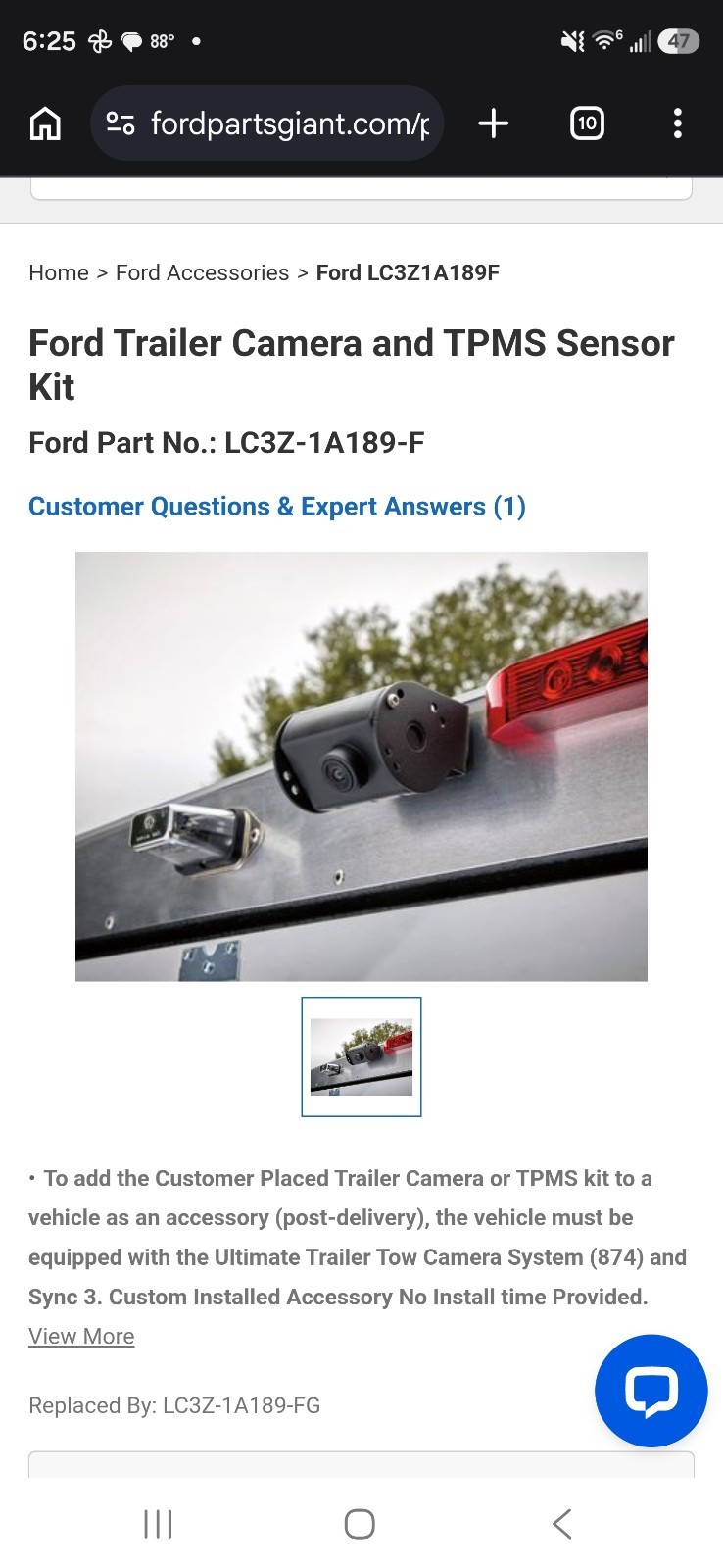 Ford Trailer Mounted Camera Super Duty 2017-2022 w/o Pro Trailer Backup Assist Ford Trailer Mounted Camera Super Duty 2017-2022 w/o Pro Trailer Backup Assist