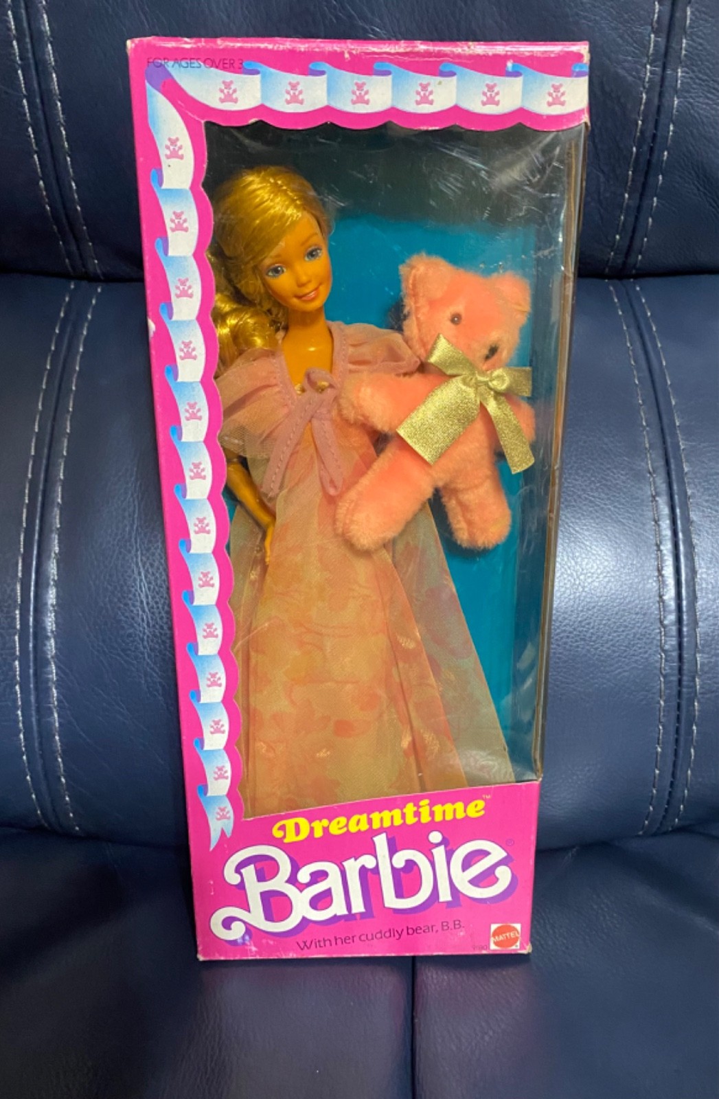 Vintage Collectible Barbie Dreamtime Doll/ Cuddly Bear Mattel 1984