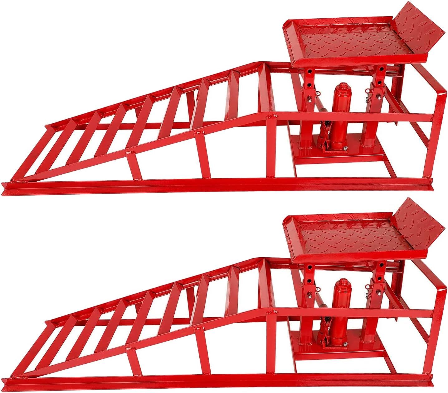 2PCS Auto Hydraulic Car Truck Service Ramp Lift Car Jack Lift Heavy Duty 10Ton