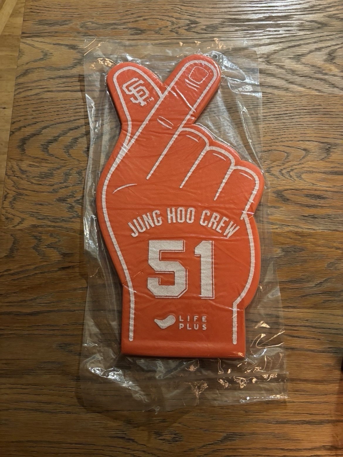 NEW - SF San Francisco Giants Jung Hoo Lee JHL Crew Foam Finger - NEW