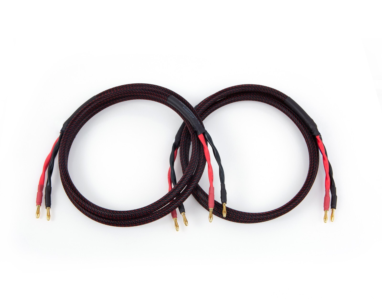 Canare 4S11 HI-FI Speaker Cable Pair, Red/Black 2 to 2 Banana, 10 Ft