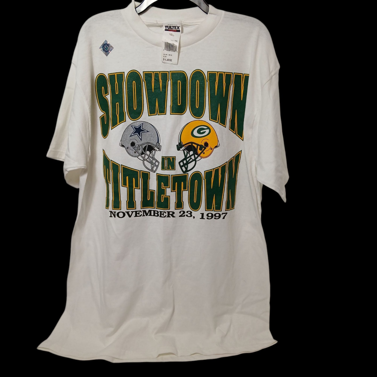 Vintage 1997 Showdown In Title Town Green Bay Packers Dallas Cowboys Shirt XL 