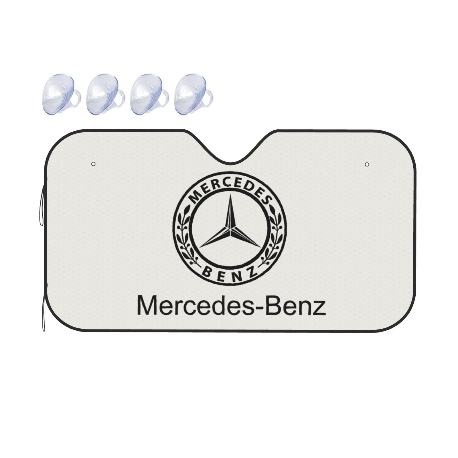 Mercedes-Benz Windshield Sunshade Visor Protector Keep Vehicle Cool Size M White