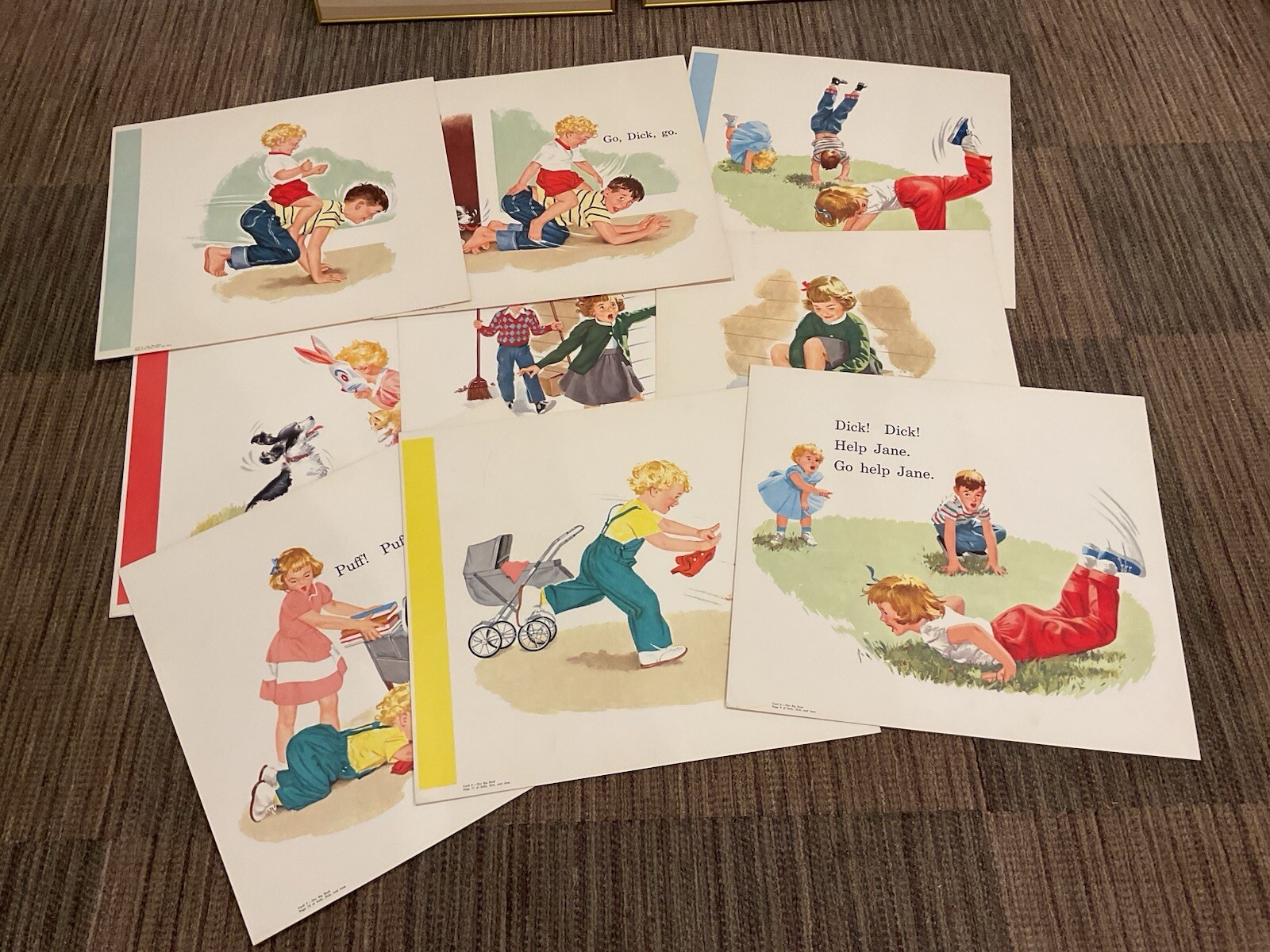Dick And Jane Vintage Reading Posters