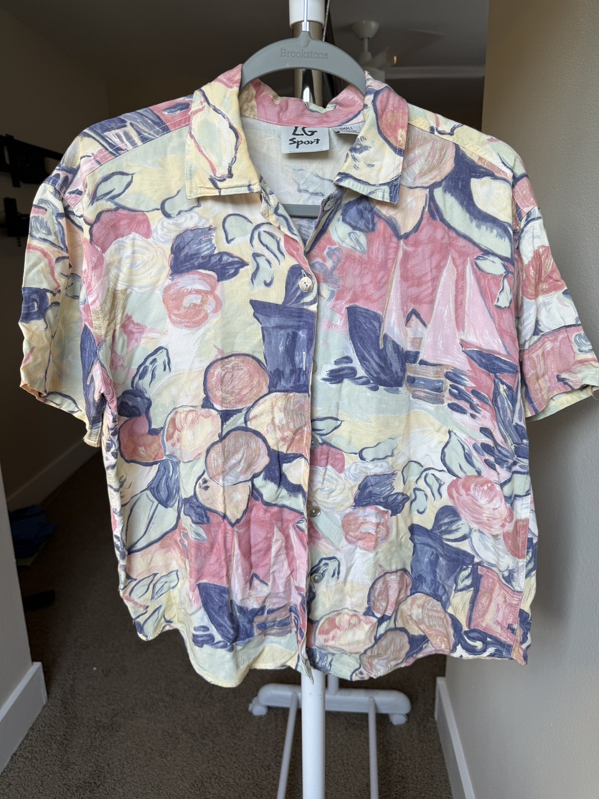 90s/Y2K VTG Pastel Watercolor Floral Print Set Size S 90s/Y2K VTG Pastel Watercolor Floral Print Set Size S