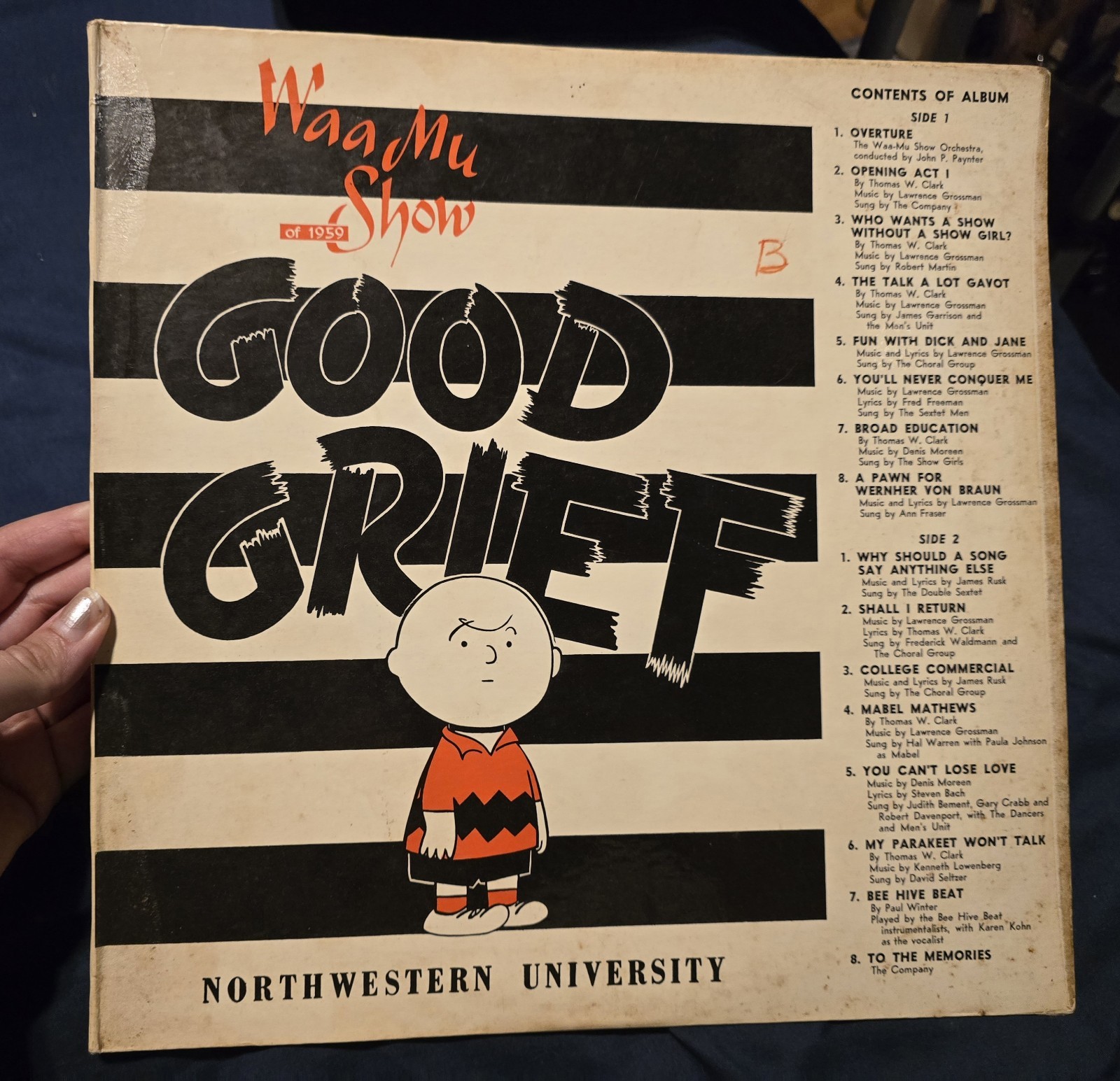 Northwestern University Waa-Mu Show of 1959: Good Grief - K70P-5697/8
