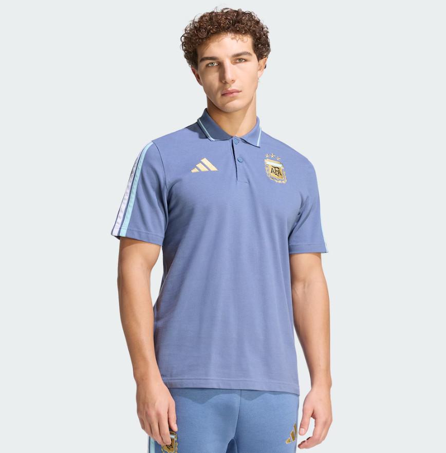 [ BIG SALE ] Argentina National Team adidas Alphaskin Polo Blue