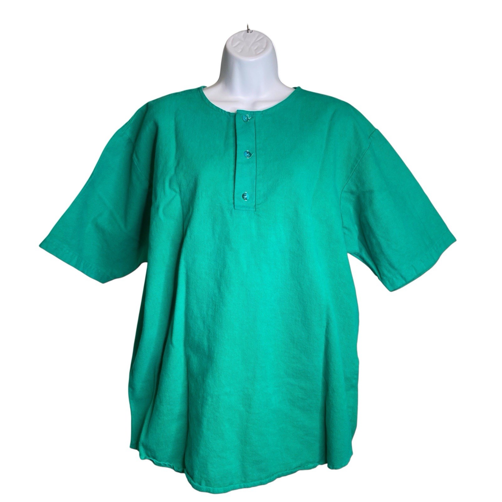 Vintage Macy’s INC International Concepts Women\'s Henley Top Size L Oversized