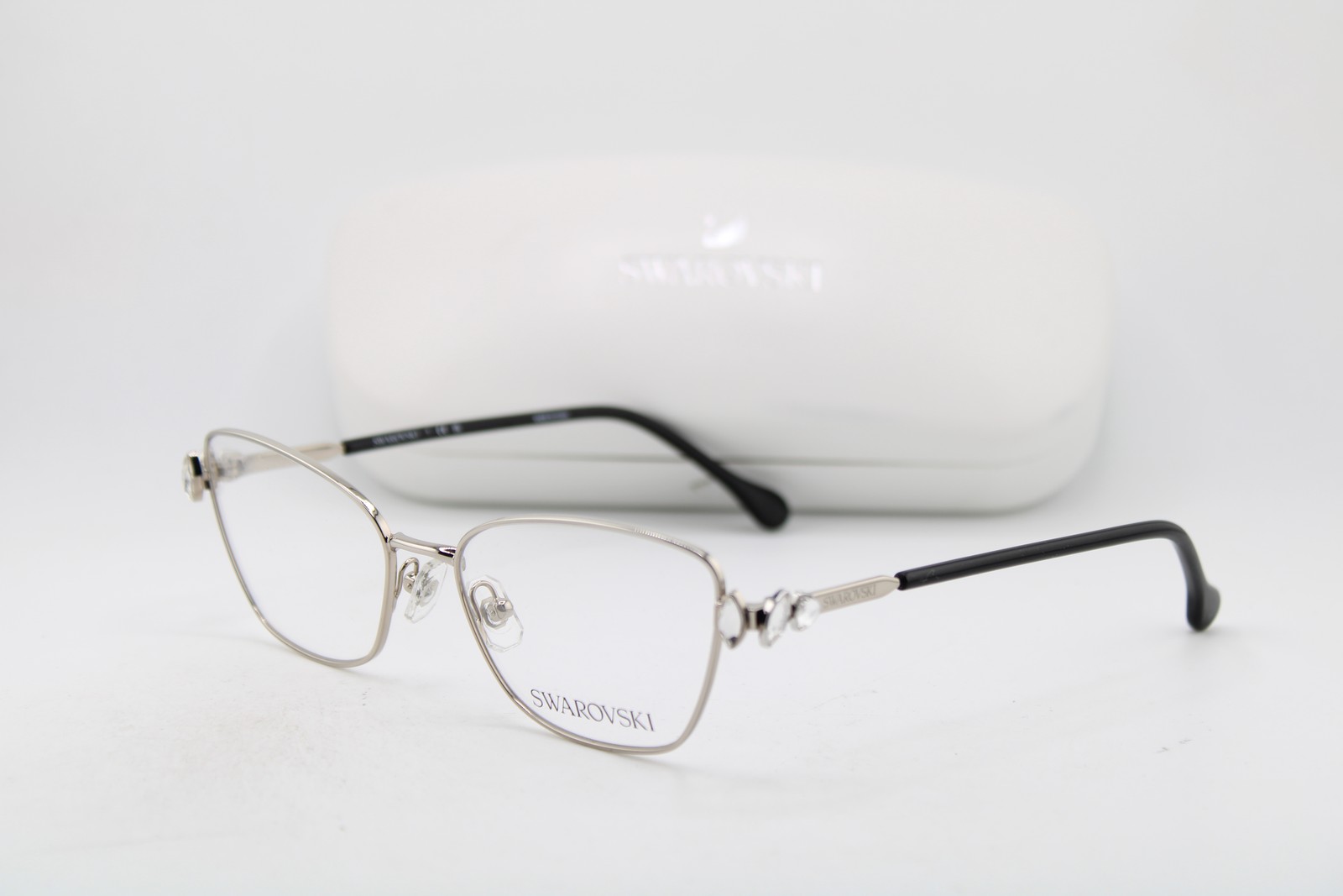 NEW SWAROVSKI SK 1006 4001 SILVER BLACK CRYSTALS AUTHENTIC EYEGLASSES 53-17 NEW SWAROVSKI SK 1006 4001 SILVER BLACK CRYSTALS AUTHENTIC EYEGLASSES 53-17